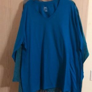 Jms Just My Size woman’s teal blouse 4X